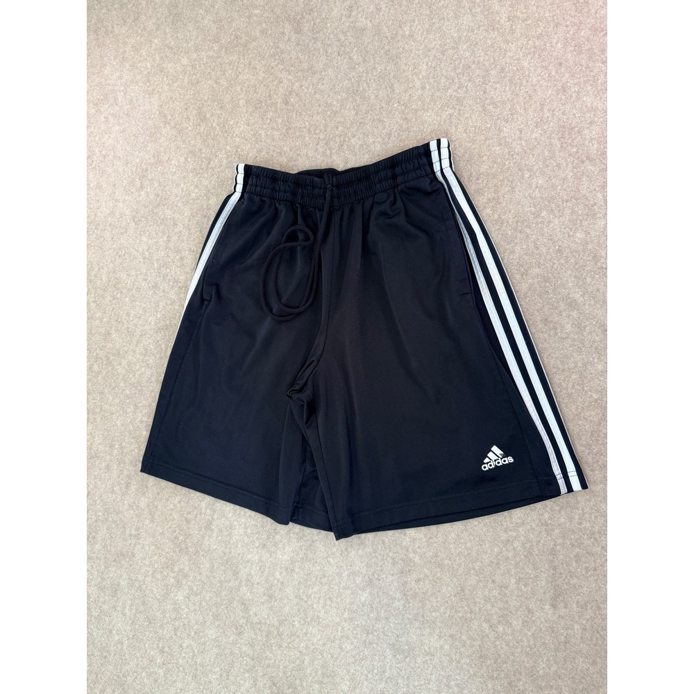 Adidas Mens 3-Stripe Athletic Shorts Black White CZ9779 Large